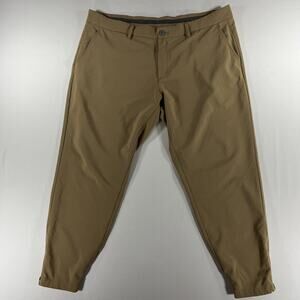 Primo Golf Jogger Mens 40 Shirt Leg Light Brown Zip Performance Stretch 40x27
